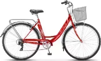 Велосипед STELS Navigator-395 28" Z010*LU089103*LU079399 *20" Красный+корзина