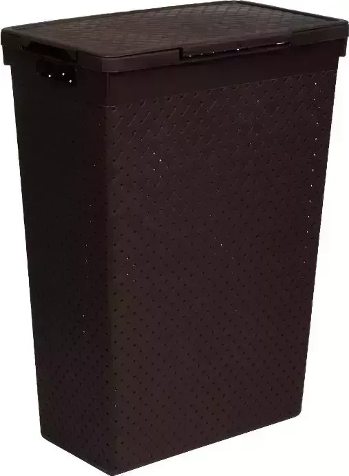 Корзина VIOLET Береста узкая с крышкой 50л (венге) 5750005