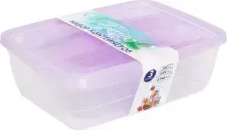 Набор контейнеров VIOLET 3 в 1 Fresco 500,1000,1750 мл (Лаванда) 4703136