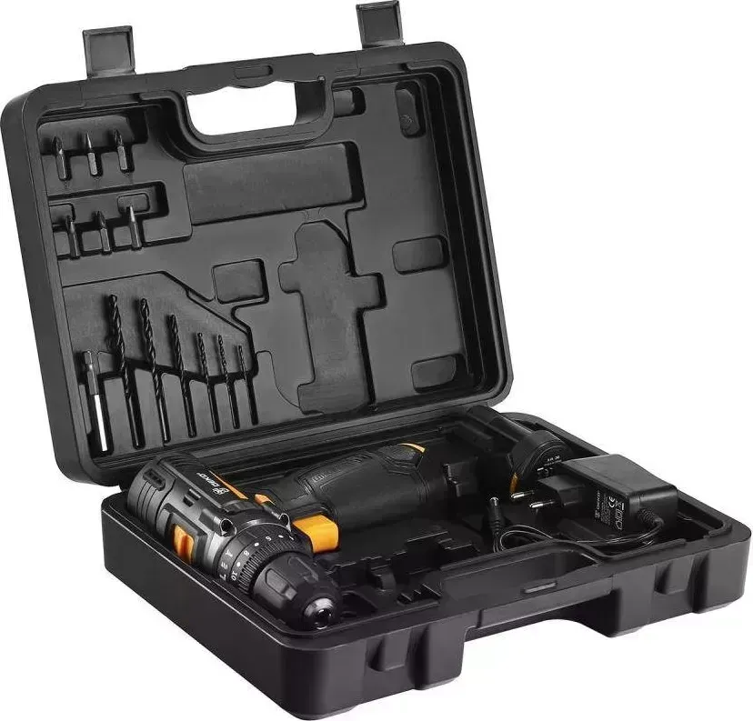 Дрель аккумуляторная DEKO GCD12DU SET4 в кейсе + оснастка 13 шт, 12В, 2x2.0Ач 063-4038 ударная в + 13