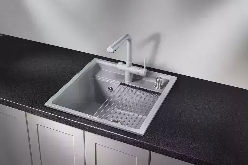 Мойка кухонная GRANULA KS-5002 АЛЮМИНИУМ кварц