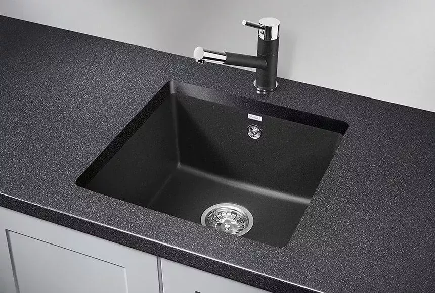 Мойка кухонная GRANULA GR-4451 ЧЁРНЫЙ кварц