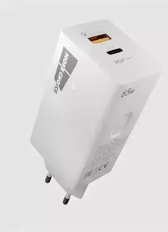 Сетевой адаптер MORE CHOICE (4627151196725) NC76Sа Type-C - 2USB 3.0 GAN PD+QC65W, белый