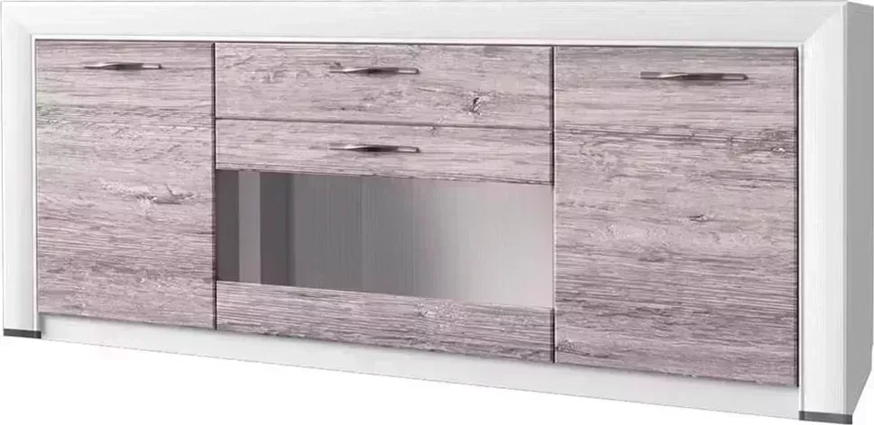 Тумба АНРЭКС OLIVIA RTV 1V2D1S, цвет вудлайн крем/дуб анкона