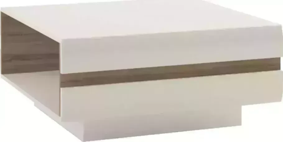 Стол журнальный АНРЭКС LINATE /TYP 71, цвет белый/сонома трюфель