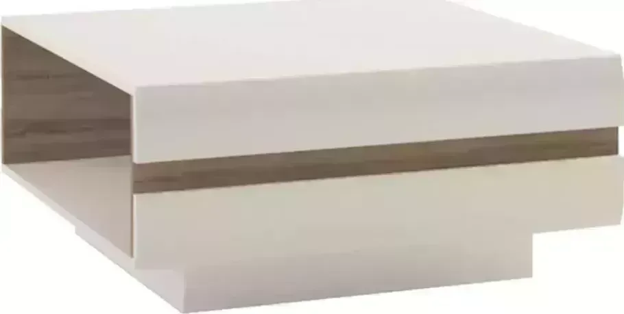 Стол журнальный АНРЭКС LINATE /TYP 70, цвет белый/сонома трюфель