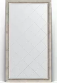 Зеркало Evoform с Exclusive-G Floor 111x201 см, в багетной раме - римское серебро 88 мм (BY 6358)