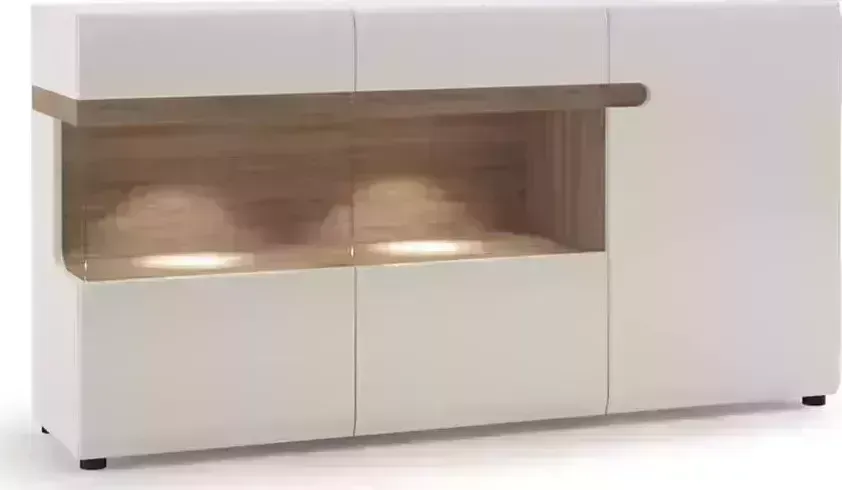 Комод АНРЭКС LINATE 3D/TYP 42, цвет белый/сонома трюфель
