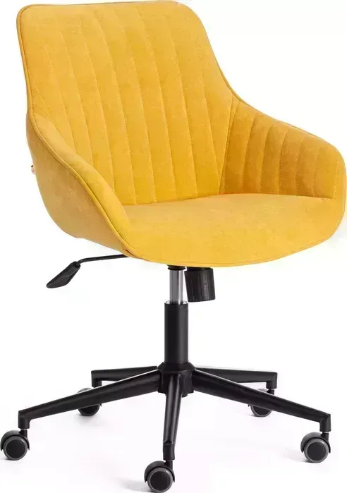 Кресло офисное TetChair DUBLIN велюр Clermon, горчичный, 170