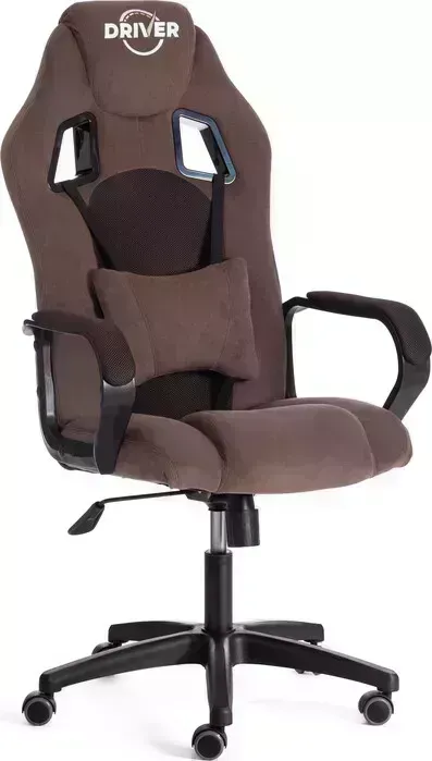 Кресло офисное TetChair Driver (22) флок/ткань, коричневый 6/TW-24