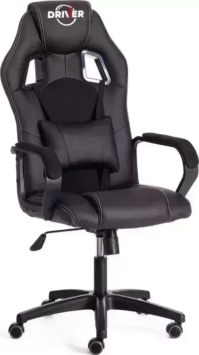 Кресло офисное TetChair Driver (22) кож/зам/ткань, черный/черный 36-6/TW-11