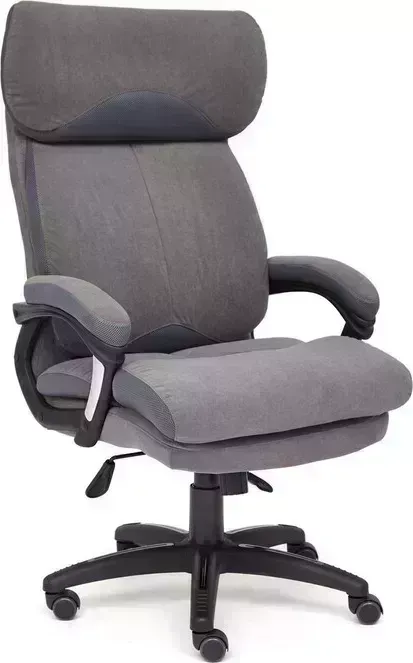 Кресло офисное TetChair Duke флок/ткань, серый/серый 29/TW-12