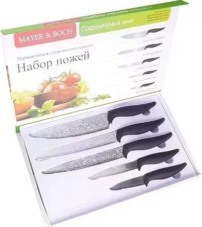 Набор ножей MAYER&BOCH 26990 черный/серебристый