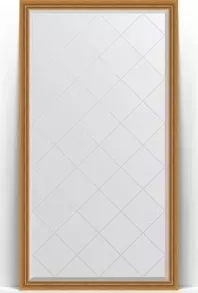 Зеркало Evoform с Exclusive-G Floor 108x198 см, в багетной раме - состаренное золото с плетением 70 мм (BY 6341)