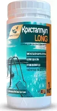 Таблетки для бассейна BEST WAY Кристалпул LONG 200г., бассейнов, 1 кг. бассейн 1