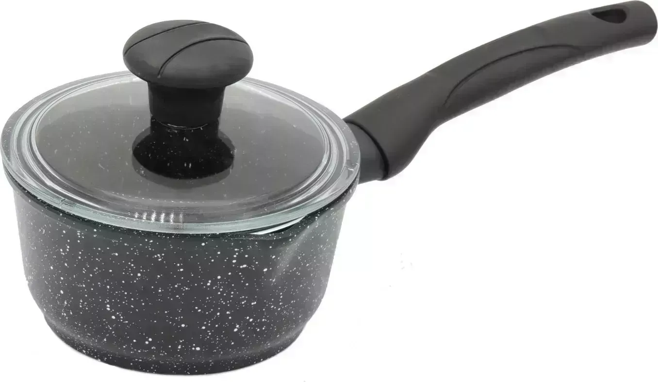 Ковш VICTORIA ГРАНИТ G090.75G АЛА 0,75 со стекл. крышкой