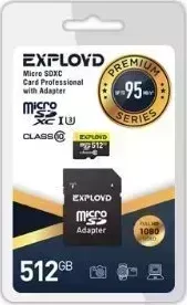 Карта памяти EXPLOYD 512GB microSDHC Class10