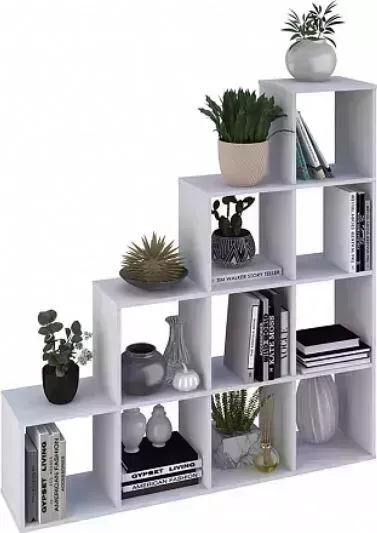 Стеллаж POLINI Home Smart Каскадный 10 секций, белый (1кор)