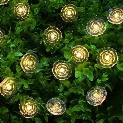 Гирлянда INBLOOM на солн. батарее, 25LED, 7м, шампань, 2 реж, роза, ПВХ 2V80mA,1.2V600mAh 185-067 батарее 2