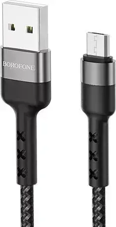 Кабель BOROFONE (6931474715210) BX34 USB (m)-microUSB (m) 1.0м - черный micro -micro -