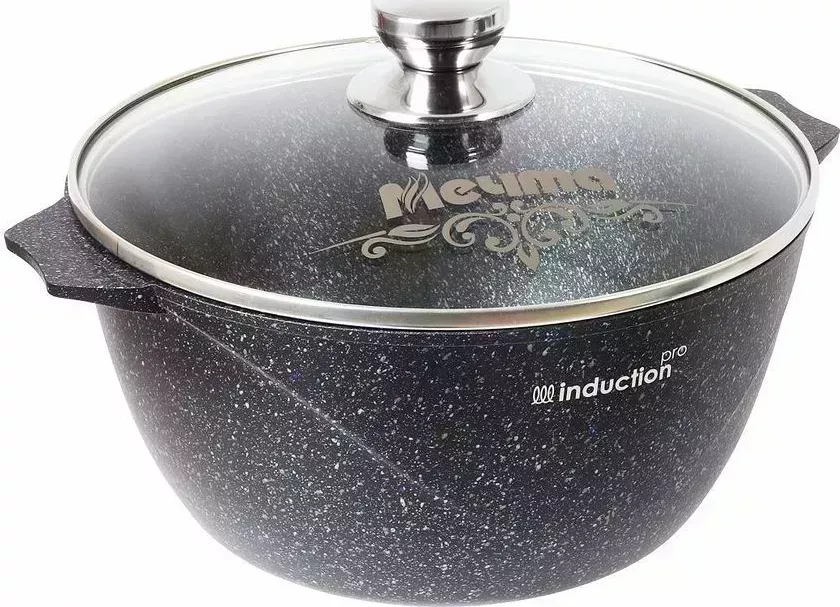 Кастрюля МЕЧТА 45803И Гранит black Induction Pro 5л