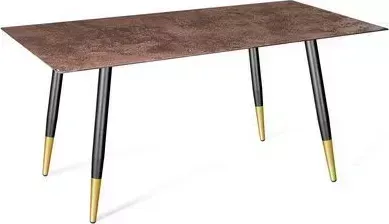 Стол раскладной SHEFFILTON SHT-TU14/100/75 керамика коричневая сепия/черный муар/золото металл/керамика 193554 металл/