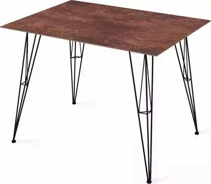 Стол раскладной SHEFFILTON SHT-TU10/TU21-6 100/75 керамика черный муар/коричневая сепия металл/керамика 195357 металл/