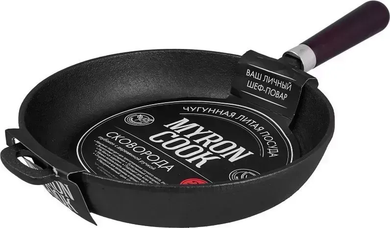 Сковорода MYRON COOK XG726N чугунная глуб 26см