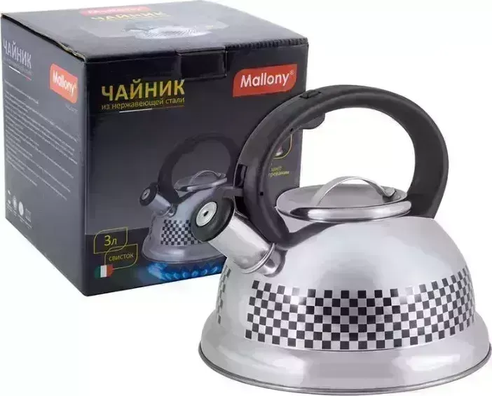 Чайник MALLONY из нерж. стали MAL-0417С с рисунком, меняющим цвет (3,0 литра, , капсульное дно) (002104)