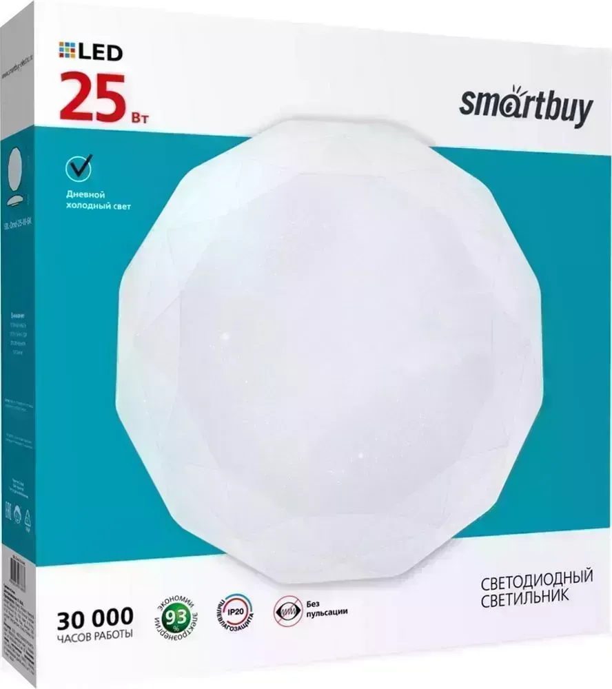 Светильник SMARTBUY (SBL-Dmd-25-W-6K) белый 25W Diamond