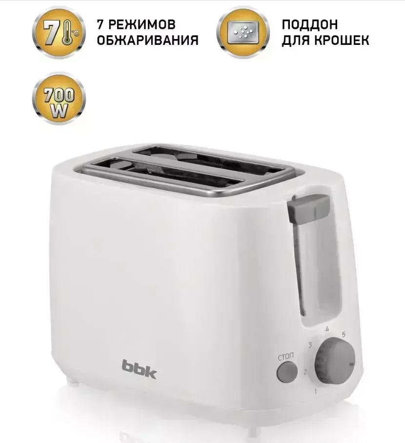 Тостер BBK TR82 белый