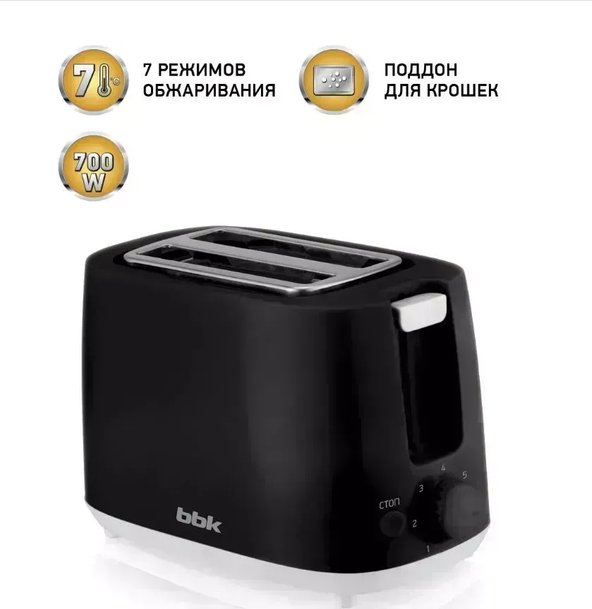 Тостер BBK TR82 черный