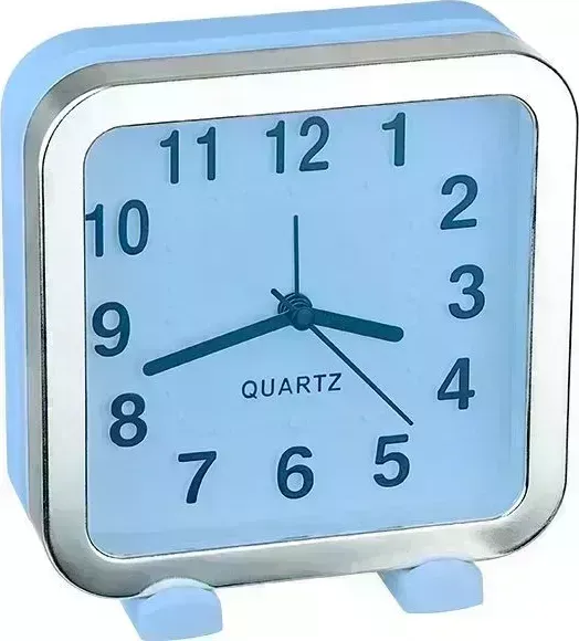 Часы настольные PERFEO (PF_C3161) Quartz "PF-TC-018", квадратные 13*13 см, синие