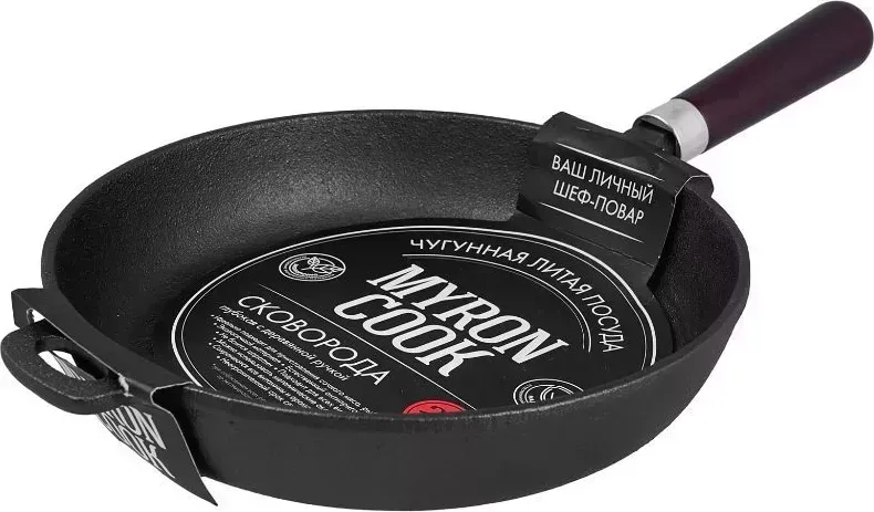 Сковорода MYRON COOK XG724N чугунная глуб 24см
