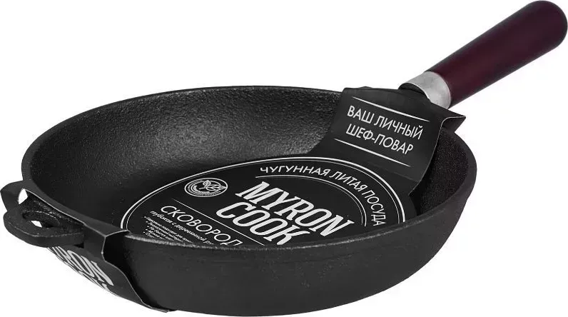 Сковорода MYRON COOK XG722N чугунная глуб 22см