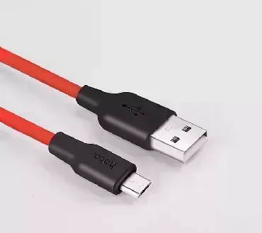 Кабель HOCO (6957531071396) X21 USB (m)-microUSB (m) 1.0м - черный/красный -micro -