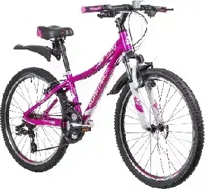 Велосипед NOVATRACK 24AHV.KATRINA.12VL9 24" KATRINA, алюм.рама 12" фиолетовый 134000