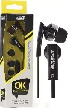 Наушники SMARTBUY (SBH-130) OK черный -гарнитура OK