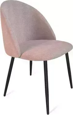 Стул SHEFFILTON SHT-ST35/S95-1 розовый десерт /черный муар микровелюр/металл 192262