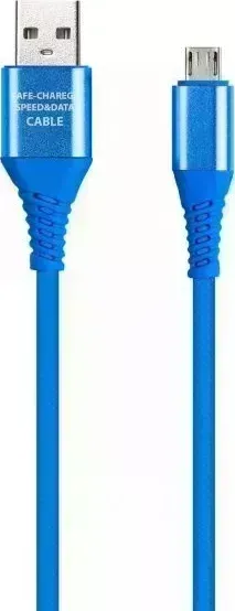 Кабель SMARTBUY (iK-3112ERG blue) Type C в рез.оплет. Gear, 1м - синий