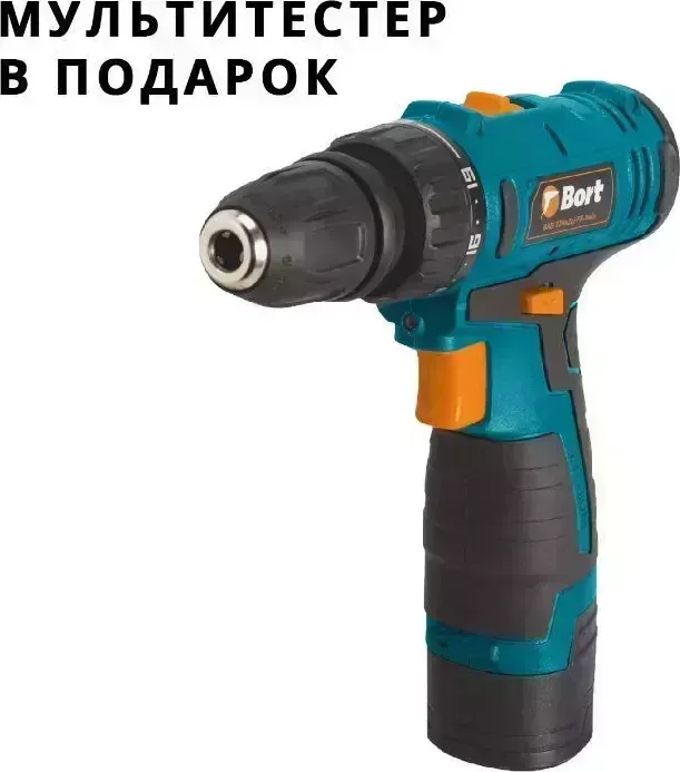 Дрель аккумуляторная BORT BAB-12NX2LI-FK-TWIN -шуруповерт