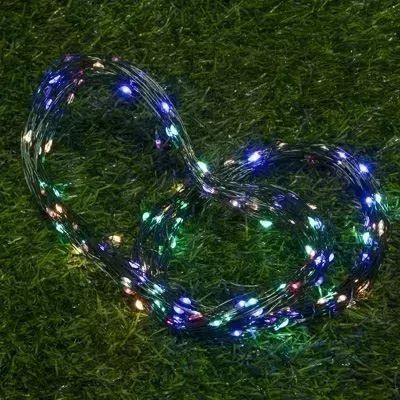 Гирлянда INBLOOM нить росы на солн. батарее 20м, 200LED, шампань, 2 реж, 2V120mA,1.2V1000mAh 185-064