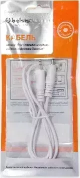 Кабель BELSIS (BL1028) Jack 3,5 (3 pin) вилка - Jack 3,5 (3 pin) вилка, длина 1 метр, белый (8378) кабель кабель (3 - (3 , 1