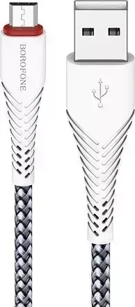 Кабель BOROFONE (6931474703484) BX25 USB (m)-microUSB (m) 1.0м - белый micro -micro -