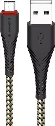 Кабель BOROFONE (6931474703477) BX25 USB (m)-microUSB (m) 1.0м - черный micro -micro -