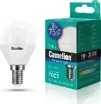 Лампа CAMELION LED8-G45/865/E14 (Эл. светодиодная 8Вт 220В)