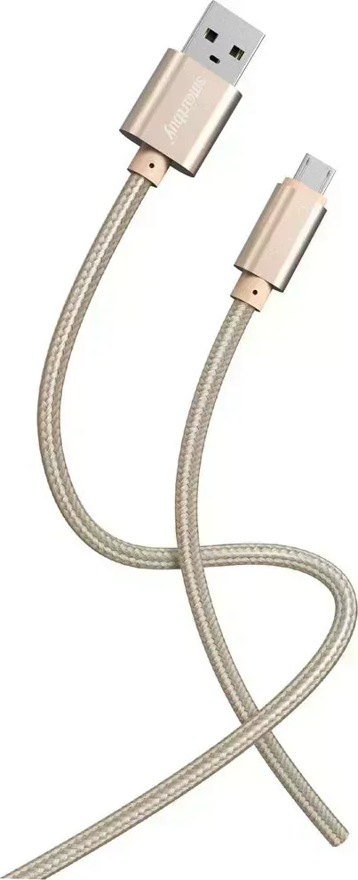 Кабель SMARTBUY (iK-12-S02g) S02 MicroUSB золотистый, 3 А, 1 м