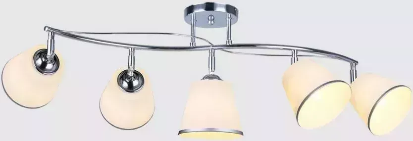 Люстра RITTER 52526 4 потолочная TIVOLI 5хЕ14, хром, стекло, СВЕТИЛЬНИКИ ПОТОЛОЧНЫЕ, ЛЮСТРЫ 4