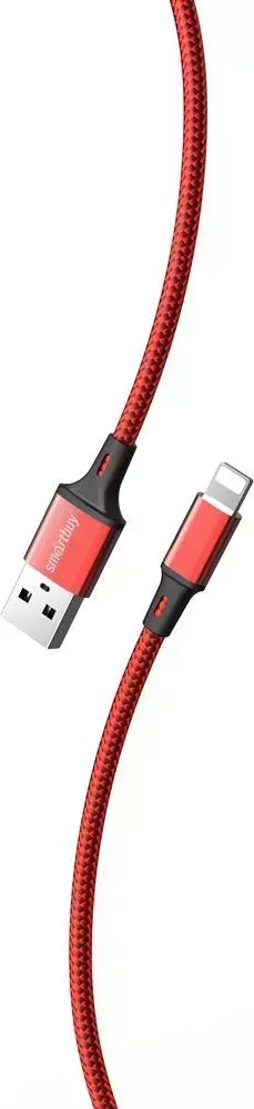 Кабель SMARTBUY (iK-522-S14rb) S14 Lightning красн./черн., 3 А, 2 м