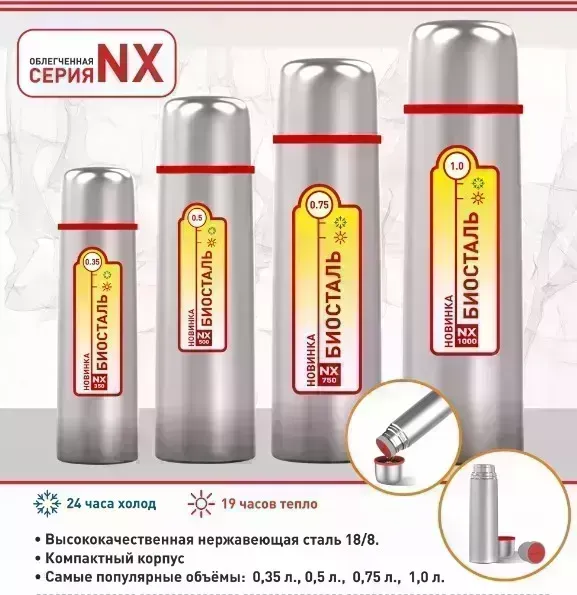 Термос БИОСТАЛЬ NX-500 0,5л